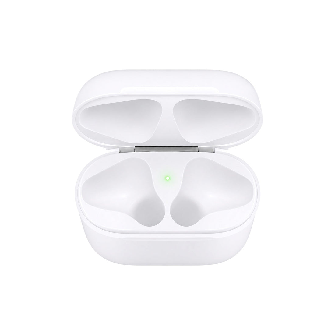 Oplaadcase AirPods 1e generatie, open, recht van voren
