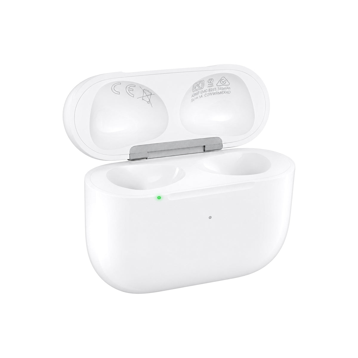 AirPods 3e génération – boîtier de charge d'origine – ouvert, trois-quarts