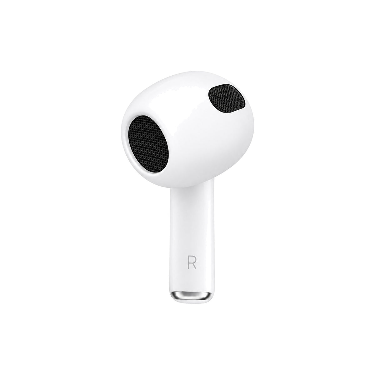 Losse rechter AirPod 3e generatie, driekwart aanzicht